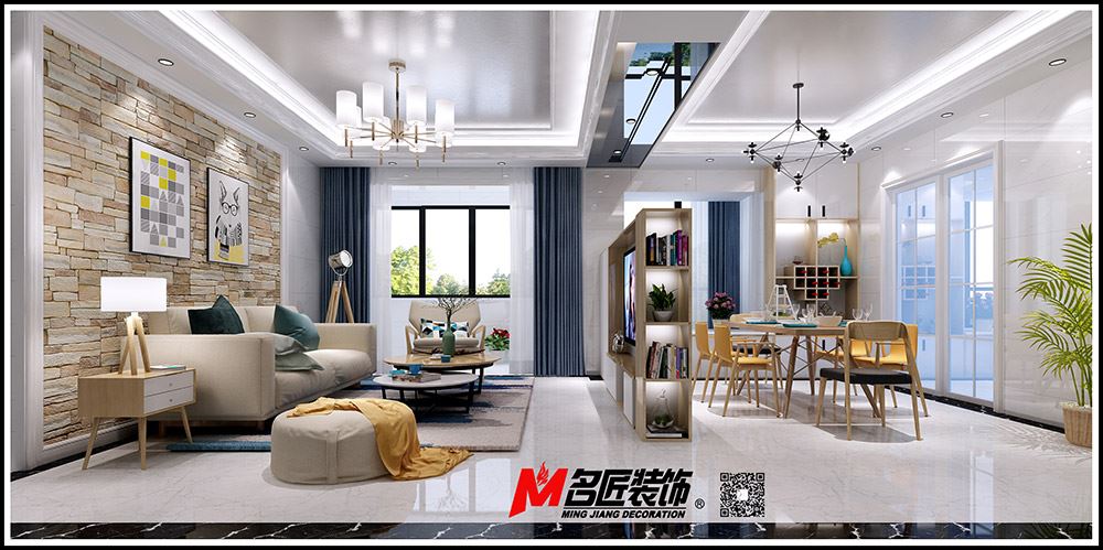 河源市百信·梧桐嘉園現(xiàn)代簡(jiǎn)約風(fēng)格三居室裝修案例