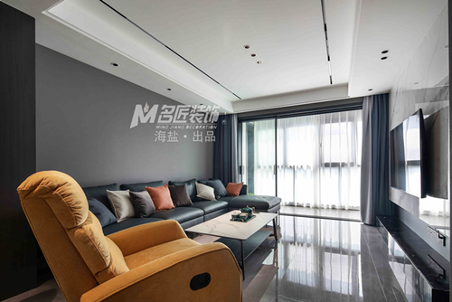 嘉興市月亮灣景苑現(xiàn)代簡約風格三居室裝修案例